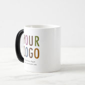 Heat Changing Magic Mok Custom Business Logo Zwart (Voorkant links)