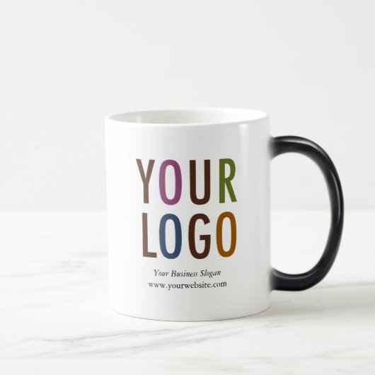 Heat Changing Magic Mok Custom Business Logo Zwart (Rechts)