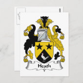Heath Family Crest Briefkaart (Voorkant / Achterkant)