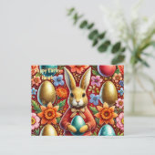 HEATH ~ HAPPY EASTER BUNNY GREETING ~ FEESTDAGENKAART (Staand voorkant)