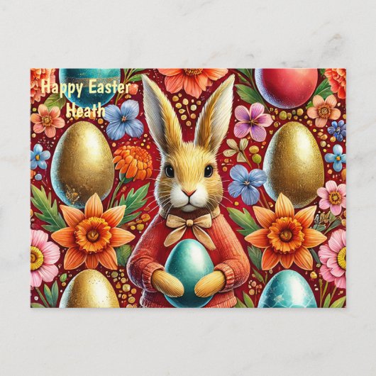 HEATH ~ HAPPY EASTER BUNNY GREETING ~ FEESTDAGENKAART (Voorkant)