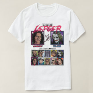 Heath Ledger Karakter Selectie Retro Game Raster T-shirt
