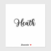 Heath Name - Handgeschreven kalligrafie Sticker (Vel)