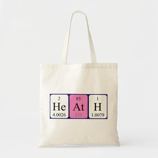 Heath periodieke table name canvas tas (Voorkant)