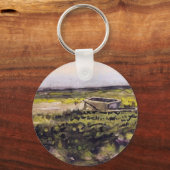 Heath with a Wheelbarrow by Vincent van Gogh Sleutelhanger (Voorkant)