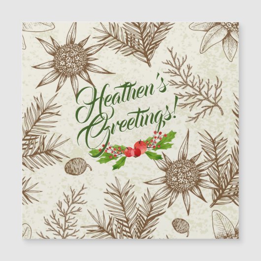 Heathen's Greetings Atheïst Magnet Kaart (Voorkant)