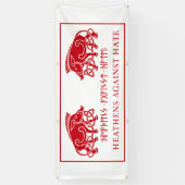 Heathens tegen haat spandoek (Verticaal)