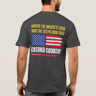 (Heather) Amerikaanse vlag / Muziek is luid en sta T-shirt