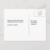 Heather and Lace Enregistrer la carte postale Date (Dos)