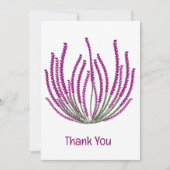 Heather bloemen bedankkaart (Voorkant)