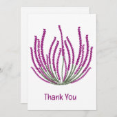 Heather bloemen bedankkaart (Voorkant / Achterkant)