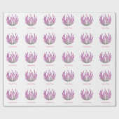 Heather bloemen cadeaupapier (Vlak)