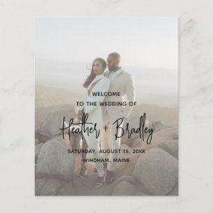 Heather Elegant Minimal Modern Wedding Programme
