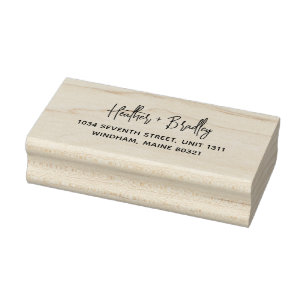 Heather Elegant minimale moderne bruiloft Rubberstempel