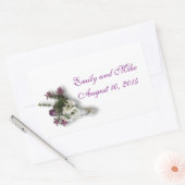 Heather en Lace bruiloft gunst stickers (Envelop)