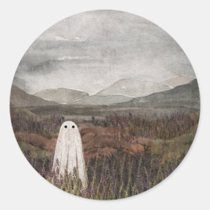 Heather Ghost Ronde Sticker