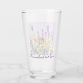 Heather Gorse Floral Butterfly gepersonaliseerd Glas (Achterkant)
