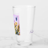 Heather Gorse Floral Butterfly gepersonaliseerd Glas (Links)