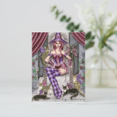 Heather - Gothic Cat Witch Briefkaart (Staand voorkant)