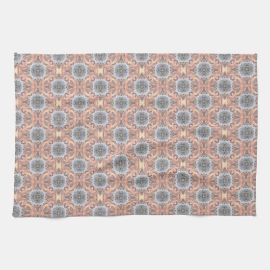 Heather Gray Abstract Vloerklep Lattice Fractal Theedoek (Horizontaal)