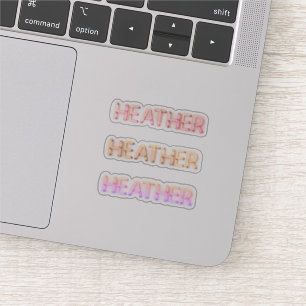 Heather in gloeiende neonverlichting x3 sticker