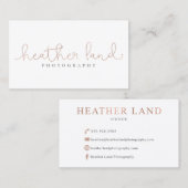 Heather Land Visitekaartje (Voorkant / Achterkant)