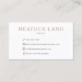 Heather Land Visitekaartje (Achterkant)