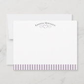 Heather Modern Open Hearts Striped Note Card Notitiekaartje (Voorkant)