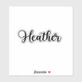 Heather Name - Handgeschreven kalligrafie Sticker (Vel)