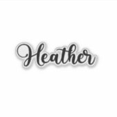 Heather Name - Handgeschreven kalligrafie Sticker (Voorkant)
