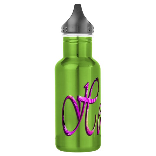 Heather, Nom, Logo, Bouteille d'eau réutilisable p (Gauche)