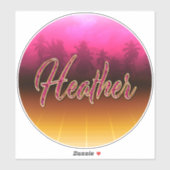 Heather Vorname Name golden pink Aufkleber Sticker (Vel)