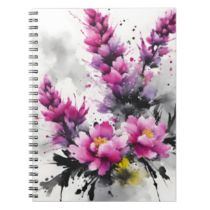 Heather - Watercolor bloemen Notitieboek