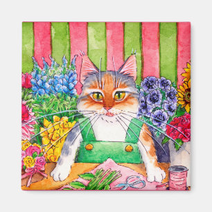 Heather's Flower Shop kitten schattige magneet
