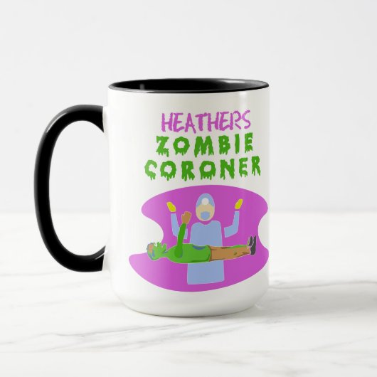 Heather's zombie coroner: Fantasy Business 15oz Mok (Links)