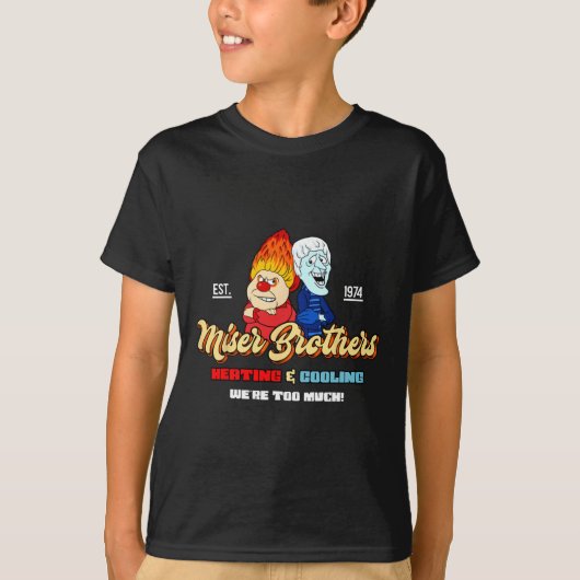 Heating And Cooling Brothers Christmas Retro T-shirt (Voorkant)
