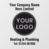 Heating Engineers or Heating & Plumbing Company Raamsticker (Vel)