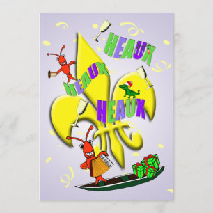 Heaux, Heaux, Heaux Cajun met kerstfeest Kaart