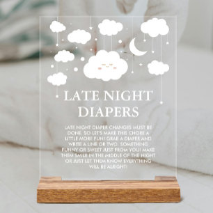 Heaven a envoyé Baby shower Late Night Diapers Jeu