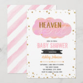Heaven a envoyé une invitation au baby shower (Devant / Derrière)