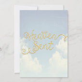 Heaven a envoyé une invitation Baby shower (Dos)