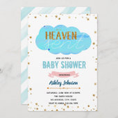 Heaven a envoyé une invitation baby shower (Devant / Derrière)