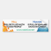 Heaven and Hell Car Decal 2 Bumpersticker (Voorkant)