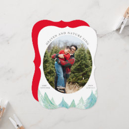 Heaven and Natuur Sing Holiday Photo Card in het g Kaart