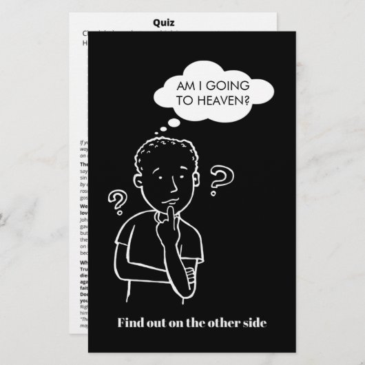 Heaven Bible Quiz Flyer (Voorkant / Achterkant)