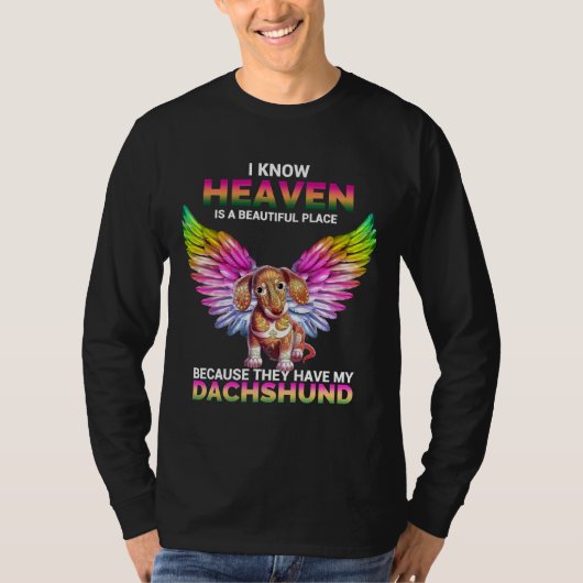 Heaven Dachshund T-shirt (Voorkant)