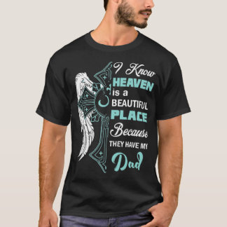 Heaven dad, beste vaders dag cadeau t-shirt