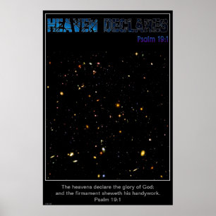 Heaven Declares Deep Field Uitzicht van Hubble Pos Poster