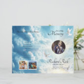 Heaven Dove begrafenisprogramma Sjabloon (Staand voorkant)