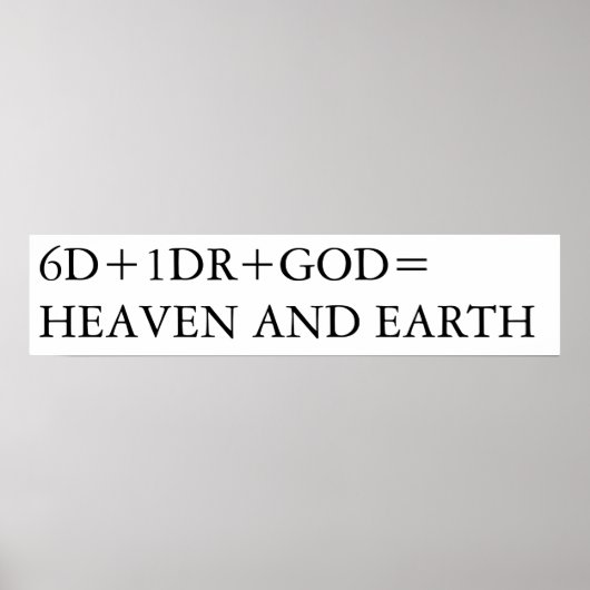 HEAVEN EN AARDE POSTER (Voorkant)